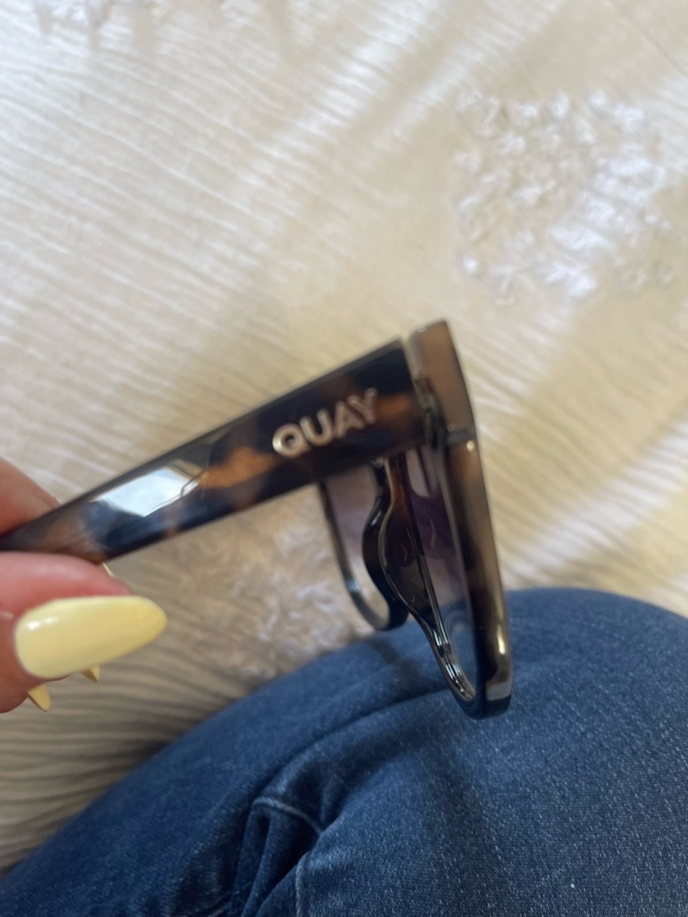 Quay Australia Tortoiseshell Cat-Eye Sunglasses with Brown Gradient Lenses - Picture 7 of 9
